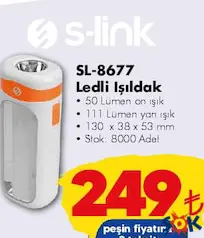 S-LİNK SL-8677 LEDLİ IŞILDAK fiyat ve kampanya bilgisi